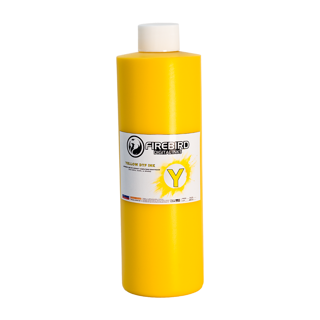 DTF ink compatible with Epson Printheads (i3200, DX5-DX10, XP600) - Yellow 500ml